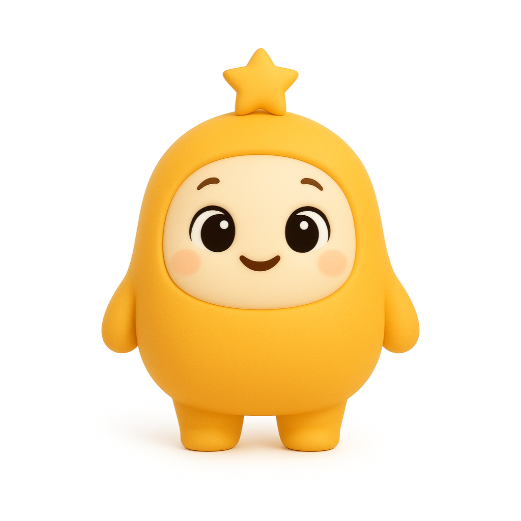 Reward-E mascot - yellow star character